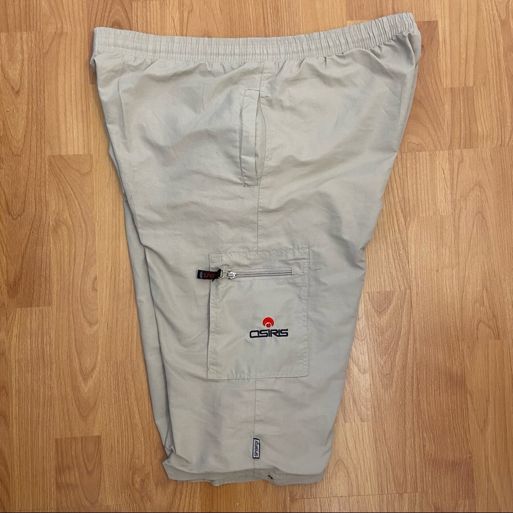 Vintage Osiris Men’s Logo Cargo Pocket Tan Skateboarding Shorts XXL